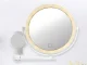 Wall-Mounted Rotating 360° LED Makeup Mirror with 1x/5x Magnification, White