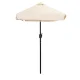 Large Rectangular Garden Umbrella with Crank and Tilt 200x140cm MultiGarden, Beige