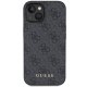 Apple iPhone 15 6.1\'\' Guess 4G Metal Gold Logo Case Cover, Grey