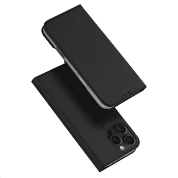 Dux Ducis iPhone 16 Pro Max Wallet Case Skin Pro, Black