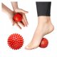 4FIZJO Spiked Massage Ball Yoga Acupuncture Therapy Trigger Points Myofascial, Red