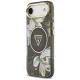 Guess IML Glitter Flowers Triangle MagSafe Case for iPhone Air, Black