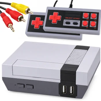 Retro TV Game Console with 620 Games and 2 Controllers, Grey