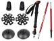 Folding Trekking and Nordic Walking Poles, Red