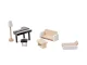 LULILO Wooden Play Dollhouse with Furniture and LED Lightning, 78cm
