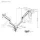 Dual Monitor Spring Arm Mount 17\"-32\" up to 9kg Silver