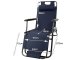 Garden Beach Deck Chair Folding Sunbed with with Headrest, Gray