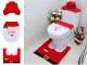 Christmas Bathroom Set Santa Claus, 3 Pieces, Red