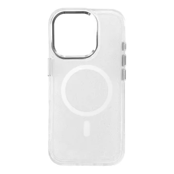 Glitter Case MagSafe for iPhone 16 Pro Max, White with Glitter