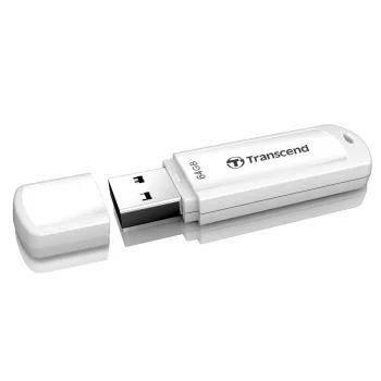 Transcend JetFlash 730 64 GB USB 3.1 Gen 1 USB Flash Drive, White