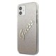 Guess iPhone 12 mini Case Glitter Gradient Script, Gold