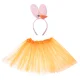 Kids Bunny Carnival Costume with Tulle Skirt and Headband