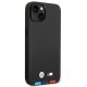 BMW iPhone 14 Plus Case Leather Stamp Tricolor MagSafe, Black
