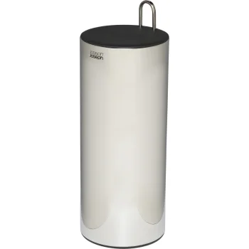 Joseph Joseph EasyStore Luxe Concealed Toilet Roll Holder, Silver / Anthracite