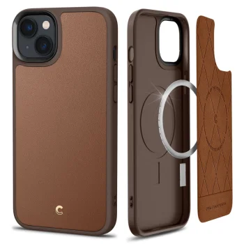 Apple iPhone 14 Plus 6.7'' Spigen Cyrill Kajuk MagSafe Case Cover, Brown