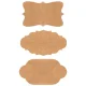 Ruhhy Self-Adhesive Labels on a Roll, 300 Pcs, 3 x 5 cm, Brown