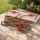 Wooden Garden Swing for Kids and Adults, 40x16 cm