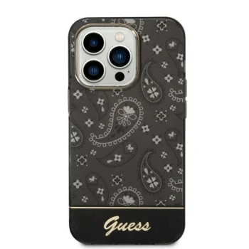 Guess iPhone 14 Pro Max Case Bandana Paisley, Black