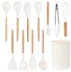 Silikona Virtuves Piederumu Komplekts Balts, 12 gab. | Set of Kitchen Utensils