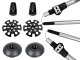 Folding Trekking Poles, Adjustable, Silver