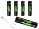 AAA Li-Ion 1.5V 660mWh Rechargeable Batteries with USB-C, 4 pcs