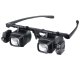 Head Magnifier Glasses with 2 LED Lights 2x 6x 8x 12x 24x