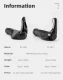 Rockbros BT1007B Bicycle Grips Set with Horns, Black