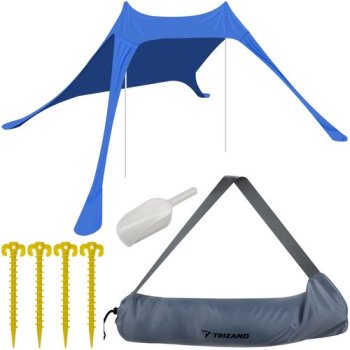 Large Beach Tent Sun Shelter Canopy Trizand 20982 with UV50+, Blue