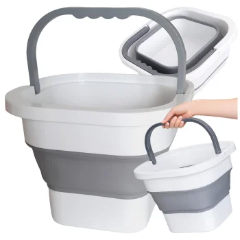 Foldable Silicone Bucket with Handle 17L, Camping and Home