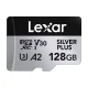 Lexar High-Performance Silver Plus microSDXC 128GB Memory Card + SD Adapter