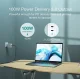 Choetech GaN 100W PD Wall Charger, 2x USB-C, White