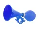 Bicycle horn with loud sound and handlebar mount, blue
