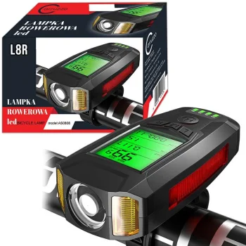 Bicycle Light with LCD Speedometer and Horn