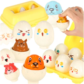 Educational Egg Sorter Montessori with Animals, 6 pcs