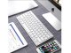 Wireless Bluetooth Keyboard for PC, iPad, Mac, Slim Low Profile, White