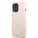 Guess Silicone Logo Plate MagSafe Case for iPhone 13 / 13 Pro, Pink