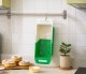 Adjustable Over-the-Sink Dish Drainer, White/Green