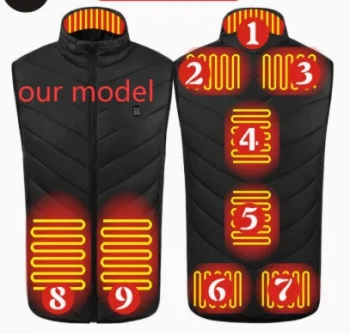 Heated vest with USB, 3 heating levels, size L, black