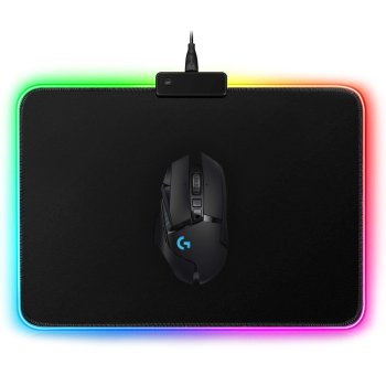 LED Apgaismots Spēļu Datorgalda Klaviatūras Paklājs Peles Paliktnis, 35x25cm | Computer Table Carpet Mat Mouse Pad