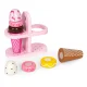 ECOTOYS Wooden Ice Cream Play Food Set with Velcro, 9 Pieces