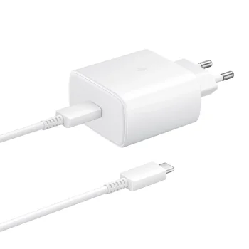 Samsung EP-TA845EWE 45W Wall Charger with USB-C Cable 1.8m White Bulk