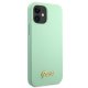 Apple iPhone 12 mini 5.4\'\' Guess Metal Logo Script Case Cover (GUHCP12SLSLMGGN), Green
