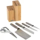 Joseph Joseph Elevate Fusion 5-Piece Knife and Scissors Set with Beechwood Block