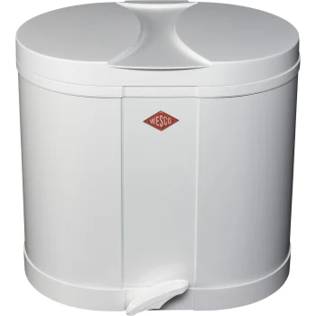 Wesco Eco-Double Bin Pedal Recycling Bin 2x 15 L, White