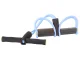 Pedal Resistance Band Tummy Trimmer for Abs and Leg Workouts, Blue-Black