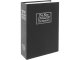 Metal book safe with key, 24 cm, black