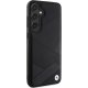 BMW Samsung Galaxy S24 vāciņš Signature Leather Crossing Lines, melns