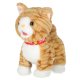 Interactive Walking Kitten Toy on Leash Meows Wags Tail Sings, Beige