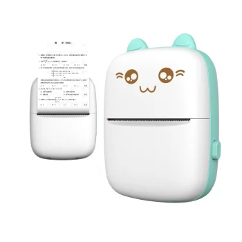 HURC9 Bluetooth Thermal Printer Kitty Mini with App - Blue