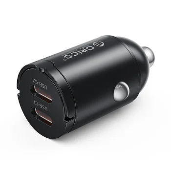 Orico MiniRing 30W 2x USB-C Car Charger, Black